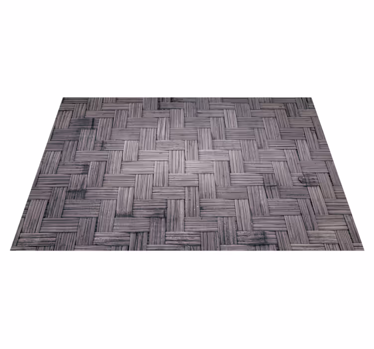Textured vinyl rug with woven texture detail - TenStickers