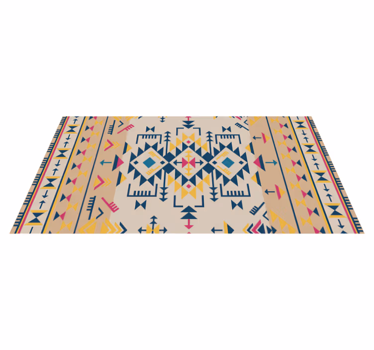 Geometric vinyl rug for stylish home decor - TenStickers