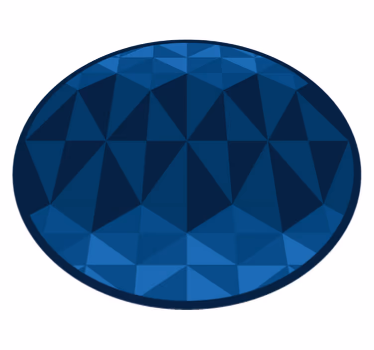 Geometric vinyl rug with circular pattern design - TenStickers