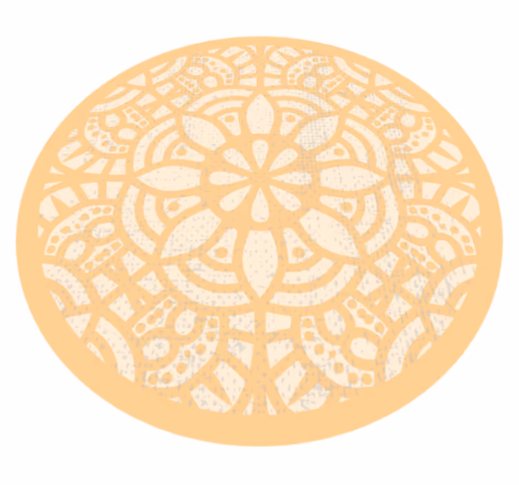 Mandala vinyl rug with mandala pattern circle - TenStickers