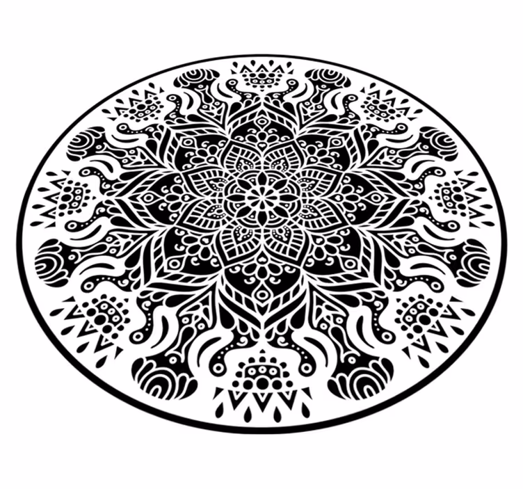Mandala vinyl rug with detailed mandala pattern - TenStickers