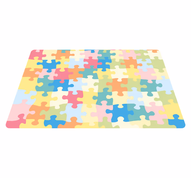 Puzzle Pattern kids vinyl rug - TenStickers