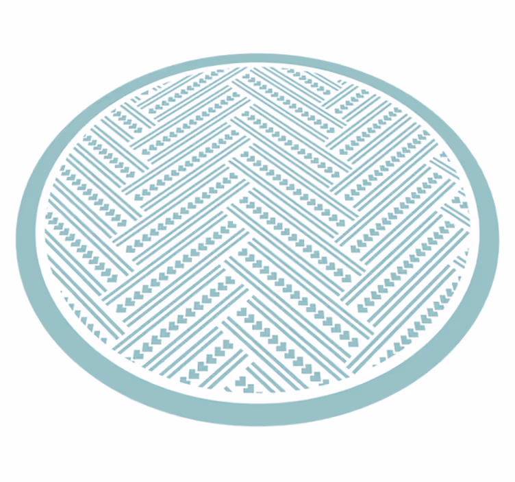 Geometric vinyl rug geometric pattern round - TenStickers