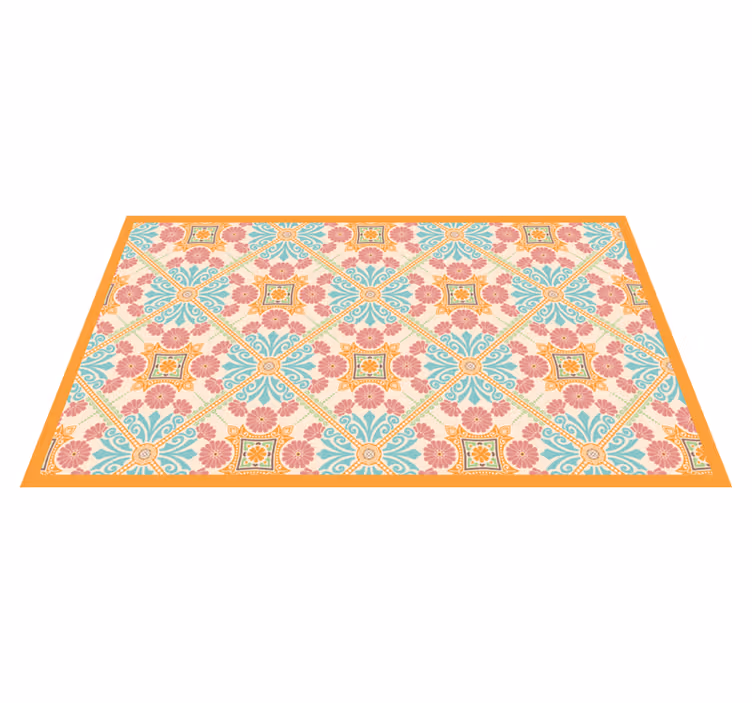 Kitchen colorful mosaic kitchen vinyl rug - TenStickers