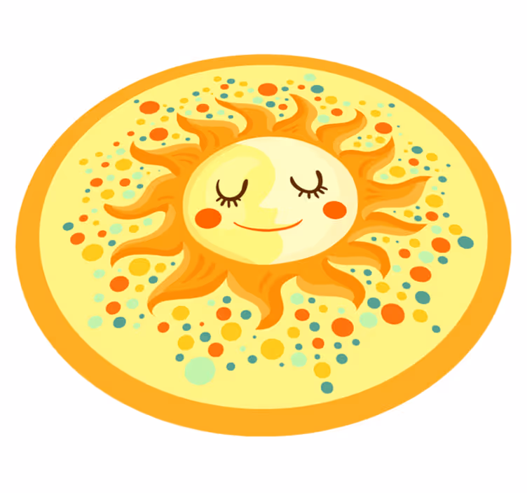 Sunshine Circle nursery vinyl rug - TenStickers