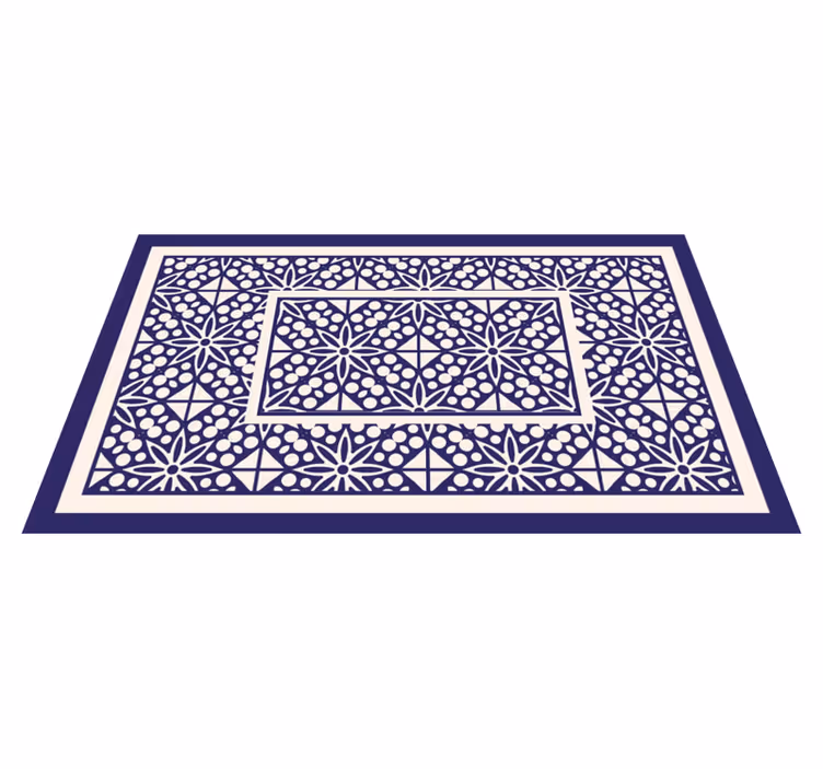 Decorative Geometric Pattern tile vinyl rug - TenStickers