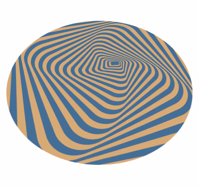 Concentric Stripes striped vinyl rug - TenStickers
