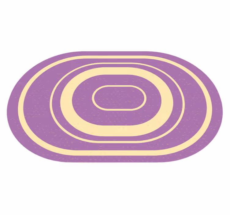 Concentric Ellipses bathroom vinyl rug - TenStickers