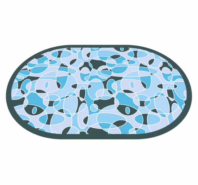 Abstract oval pattern bathroom vinyl rug - TenStickers