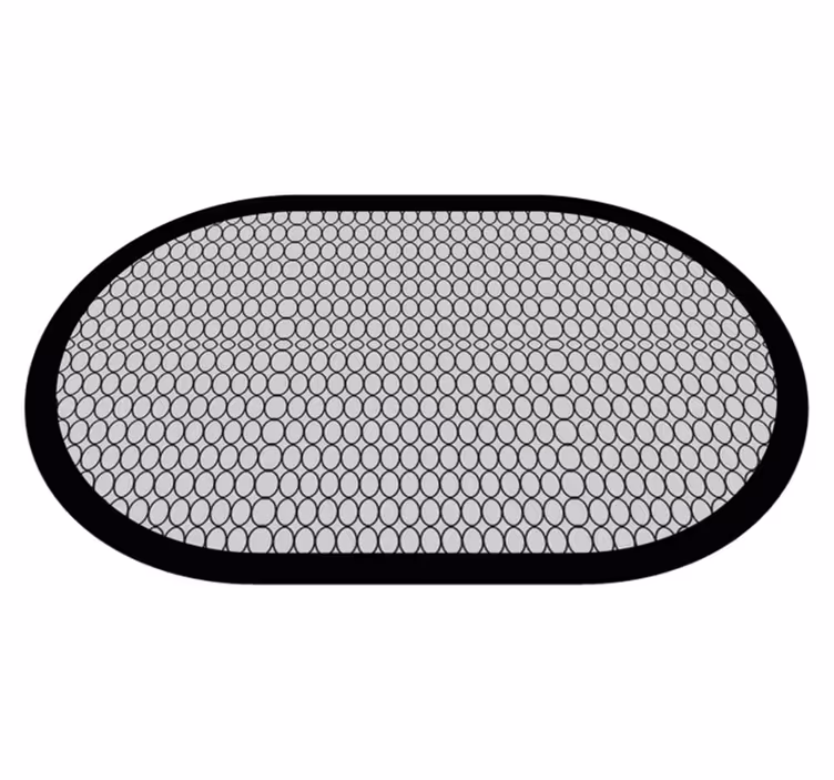 Honeycomb design bathroom vinyl rug - TenStickers