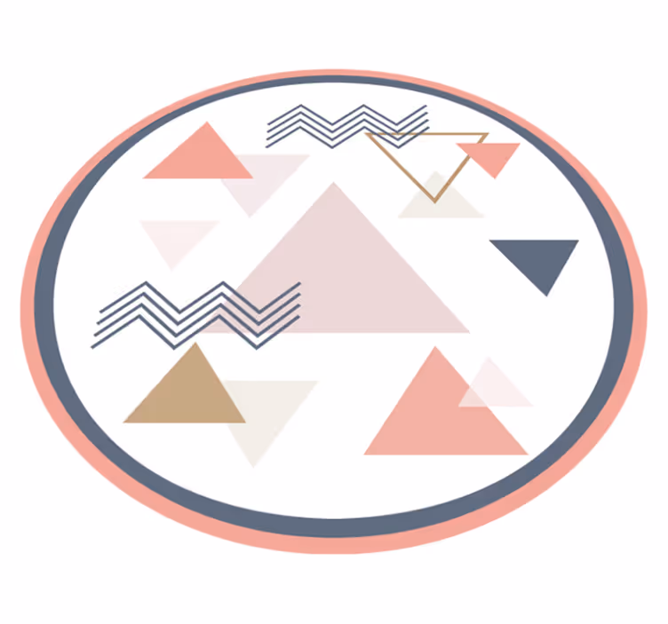 Geometric Abstract Orb geometric vinyl rug - TenStickers