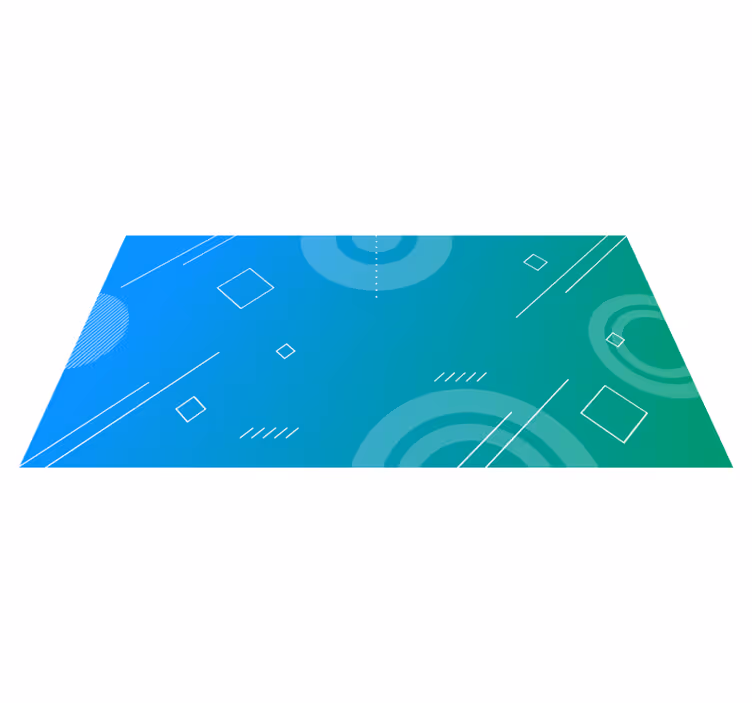 Abstract geometric gradient geometric vinyl rug - TenStickers