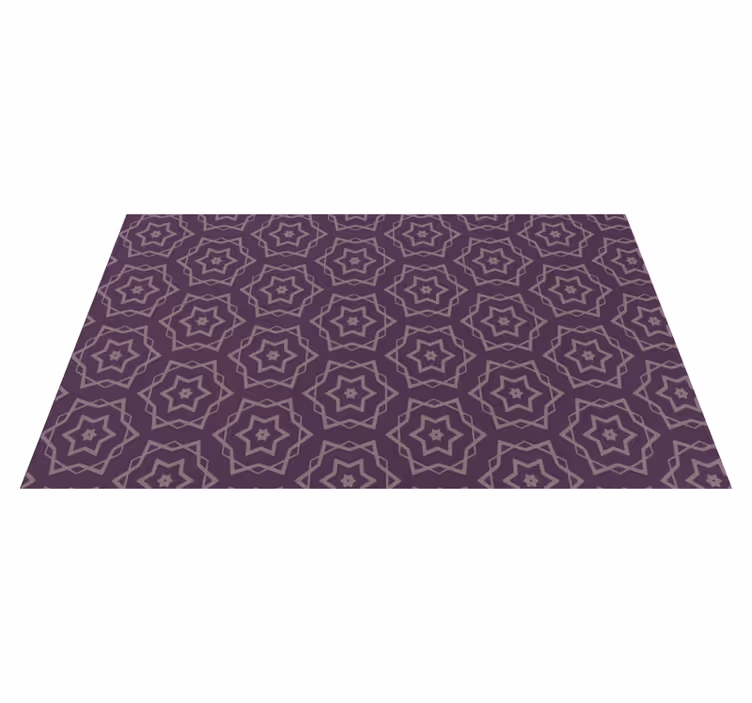 Symmetric Pattern geometric vinyl rug - TenStickers