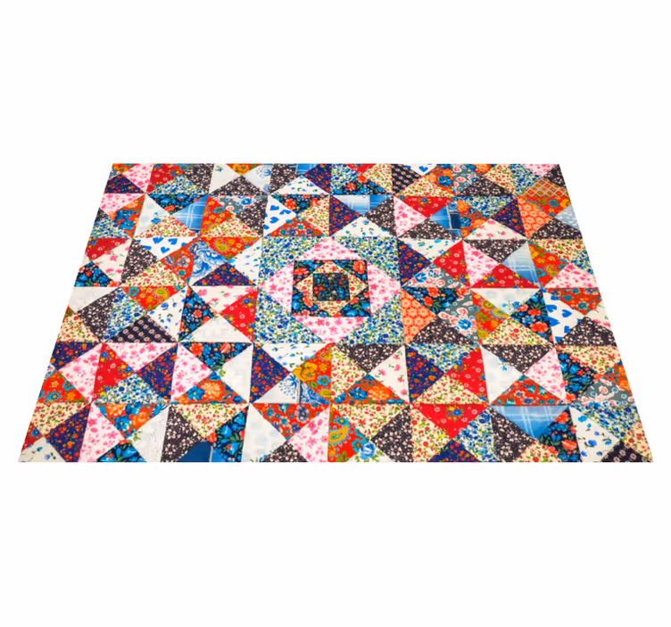 Mosaic vinyl rug in mosaic patchwork design - TenStickers