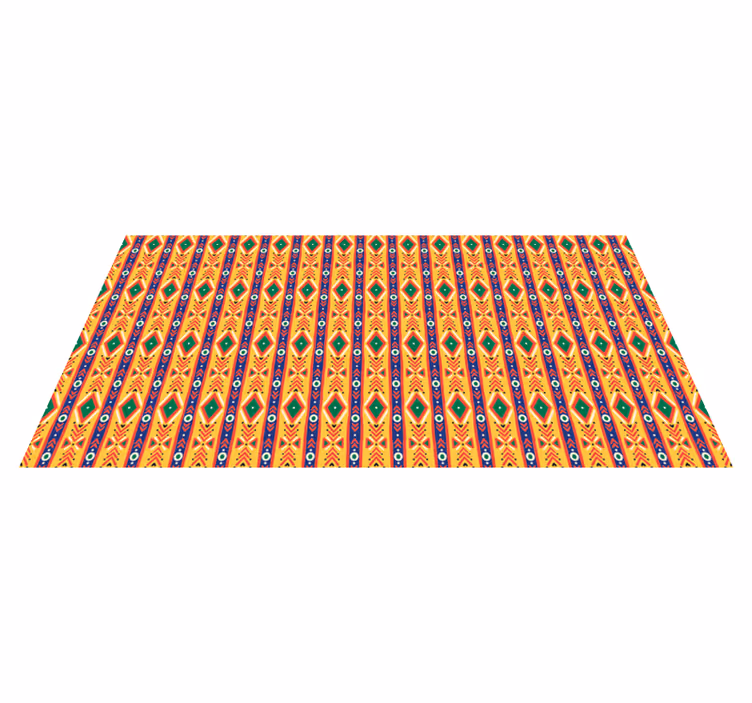 Ethnic vinyl rug with ethnic motif design - TenStickers