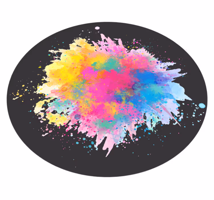 Colorful Splash Explosion textured vinyl rug - TenStickers