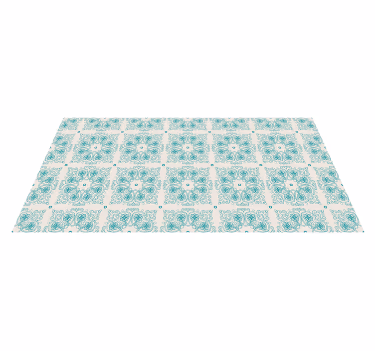 Mosaic vinyl rug with mosaic mandala design - TenStickers
