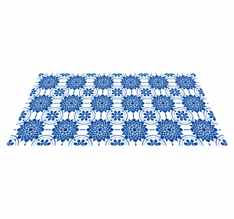 Ornamental Medallion tile vinyl rug - TenStickers