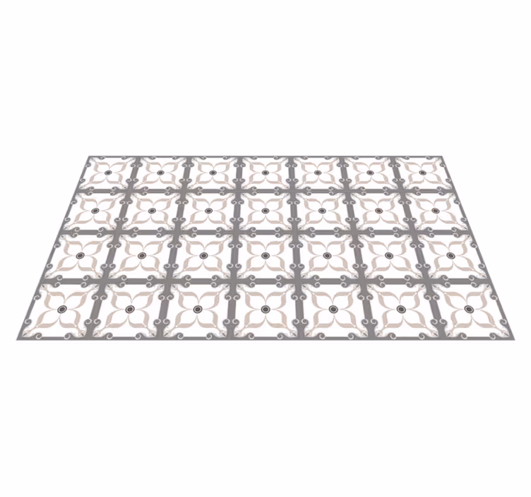Modern blue tiles bathroom vinyl rug - TenStickers