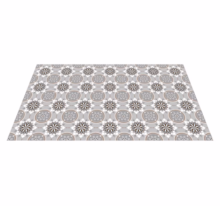Mosaic kaleidoscope mosaic vinyl rug - TenStickers