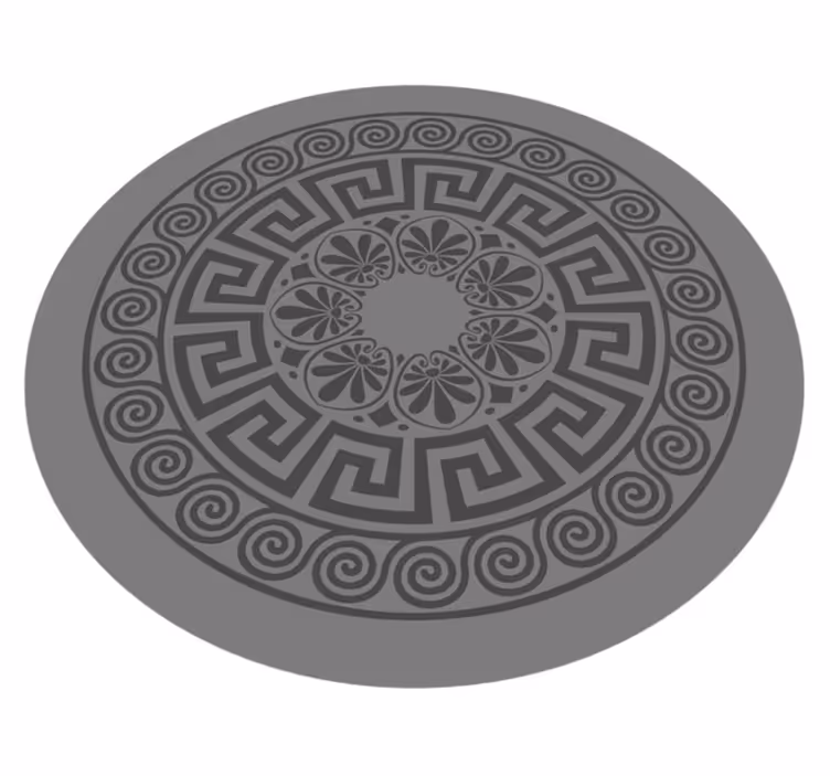 Mandala vinyl rug with mandala-inspired design - TenStickers