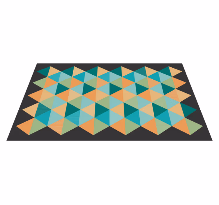 Geometric vinyl rug geometric patterned design - TenStickers