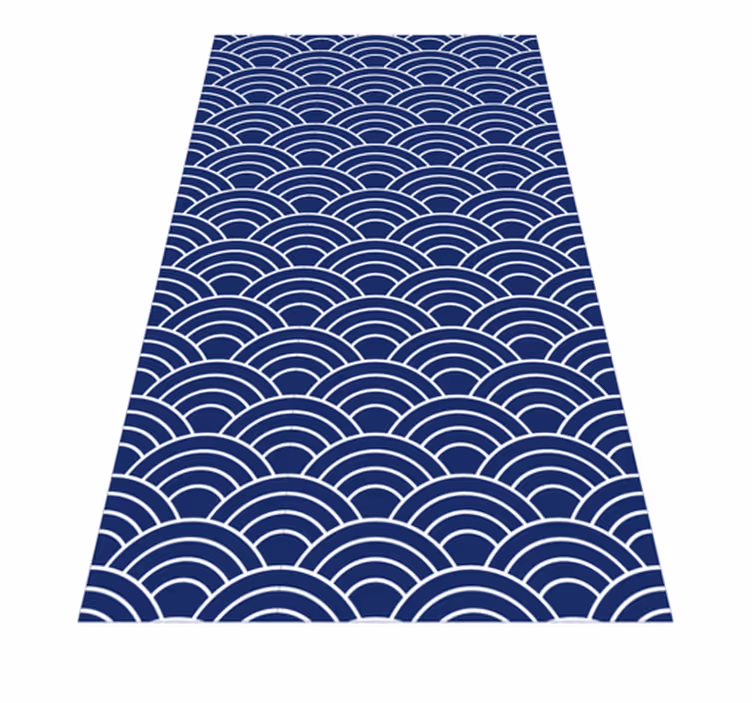 Wavy Lines Pattern geometric vinyl rug - TenStickers