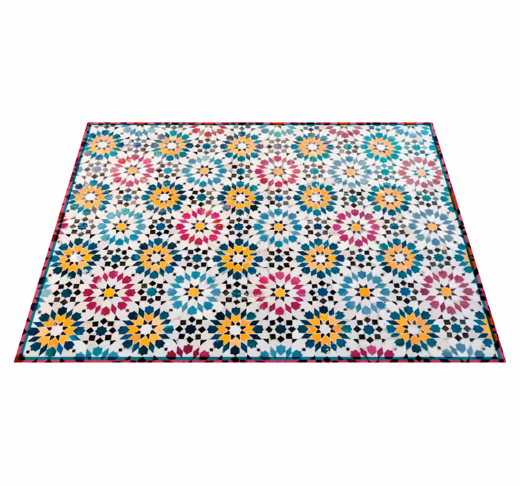 Mosaic vinyl rug in mosaic pattern design - TenStickers