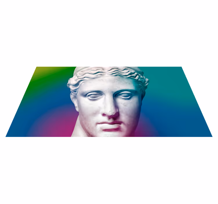 Sculptural Gradient minimal vinyl rug - TenStickers