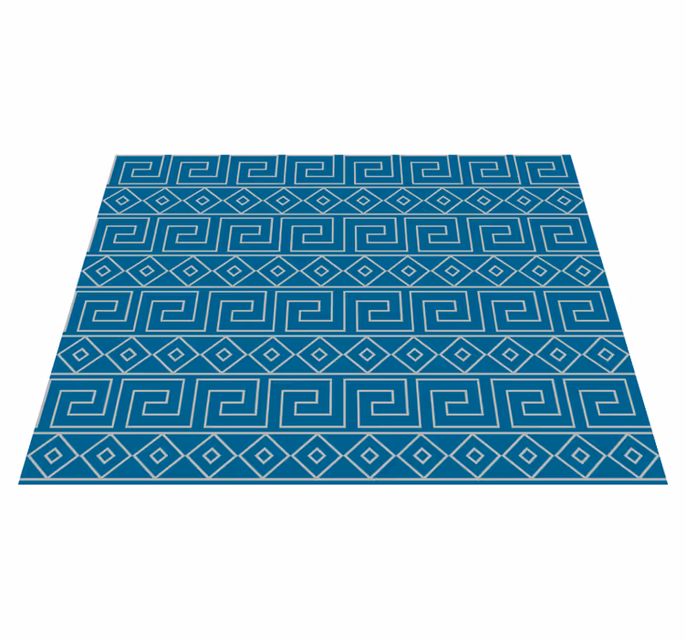 Abstract Greek Key geometric vinyl rug - TenStickers