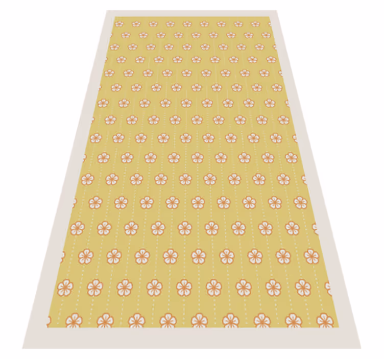 Botanical Kitchen Accessory floral vinyl rug - TenStickers