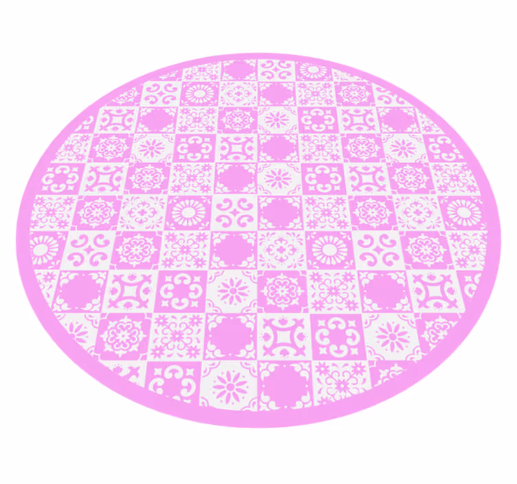 Mandala vinyl rug mandala inspired circle - TenStickers