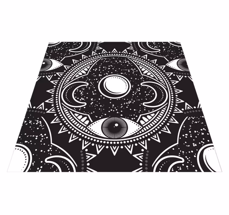 Mandala vinyl rug celestial mandala design - TenStickers