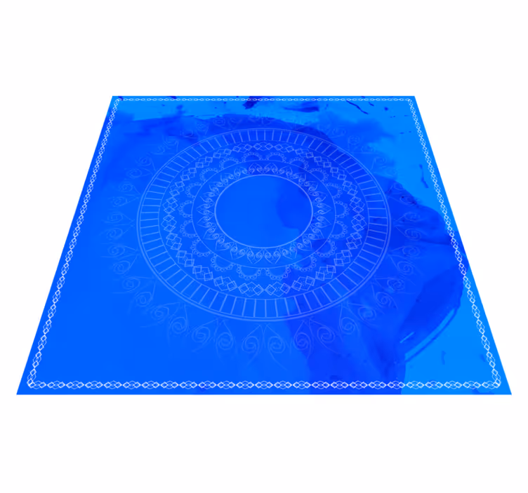 Mandala vinyl rug mandala meditation circle - TenStickers