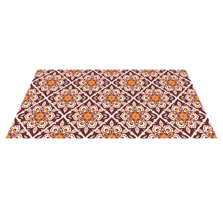 Mosaic vinyl rug with mosaic mandala pattern - TenStickers