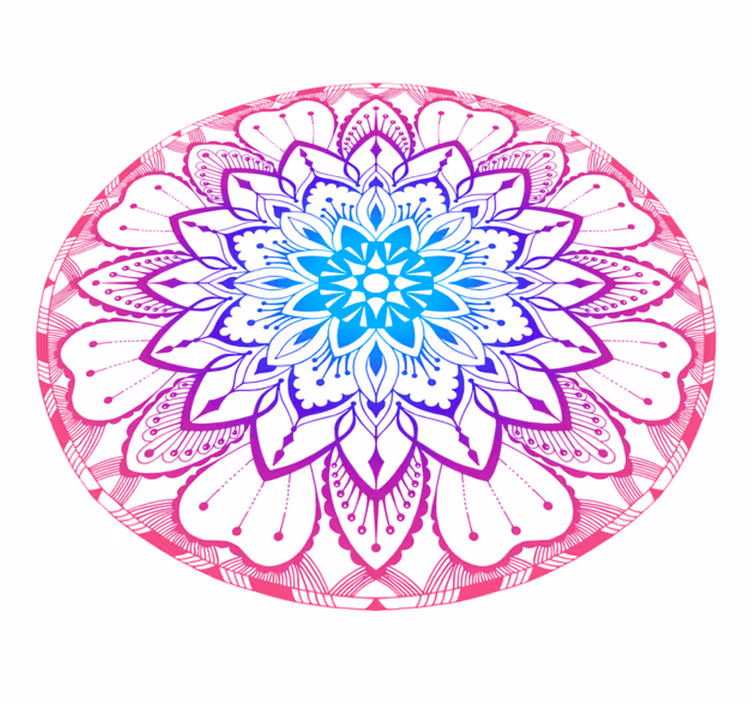 Mandala vinyl rug mandala pattern disc - TenStickers