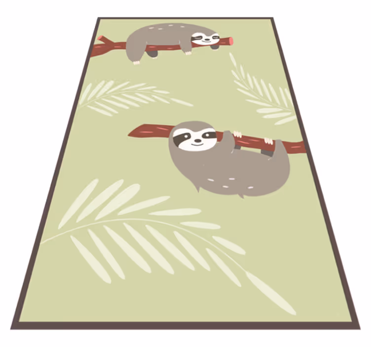 Sloth Baby Room Accessories nursery vinyl rug - TenStickers
