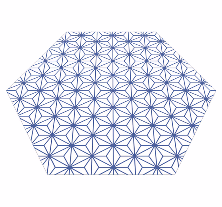Geometric vinyl rug with star patterns - TenStickers