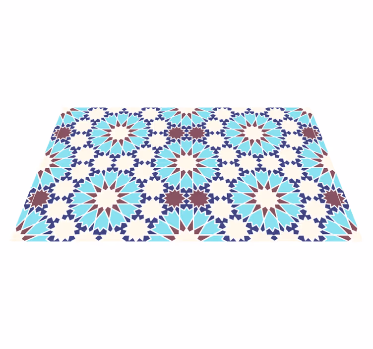 Mosaic Pattern Elegance tile vinyl rug - TenStickers
