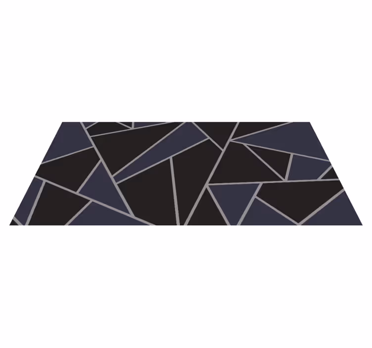 Geometric vinyl rug with angular shapes design - TenStickers