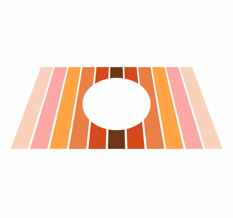 Geometric Stripes Design striped vinyl rug - TenStickers