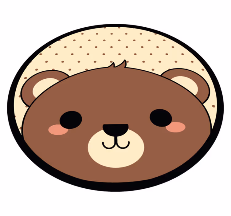 Bear Cartoon nursery vinyl rug - TenStickers