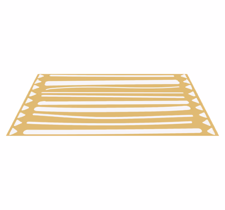 Banded Sunshine striped vinyl rug - TenStickers