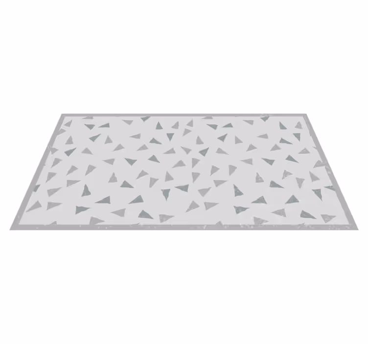 Geometric vinyl rug with triangular shapes - TenStickers