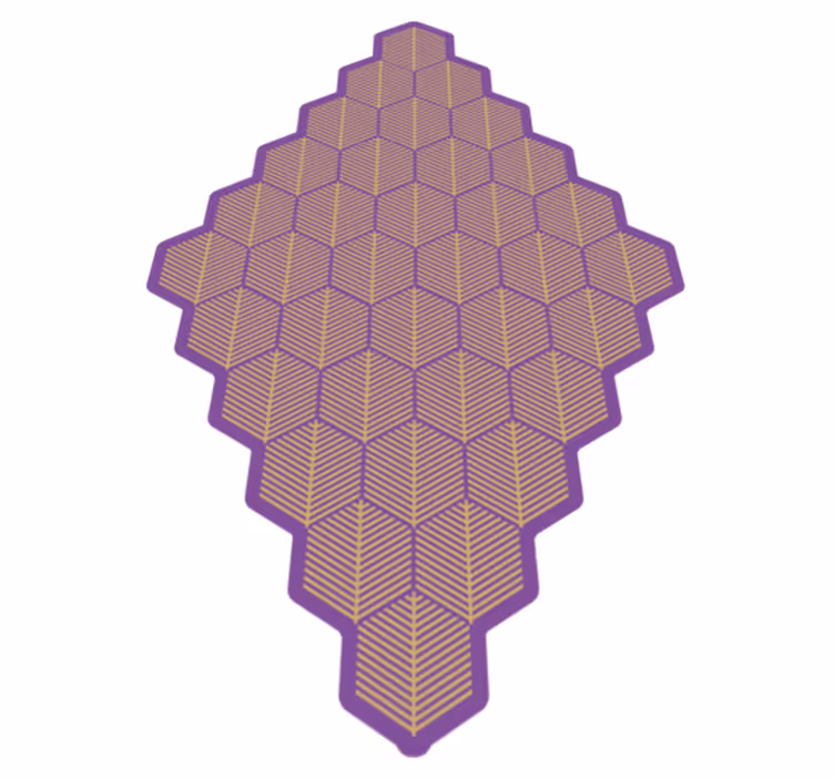 Abstract Purple Hexagons geometric vinyl rug - TenStickers