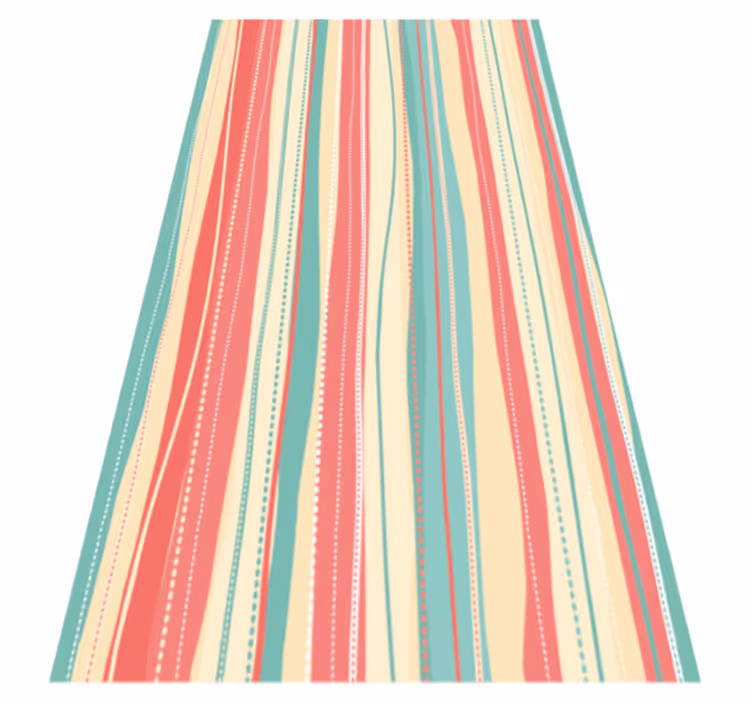 Striped vinyl rug in striped colorway - TenStickers