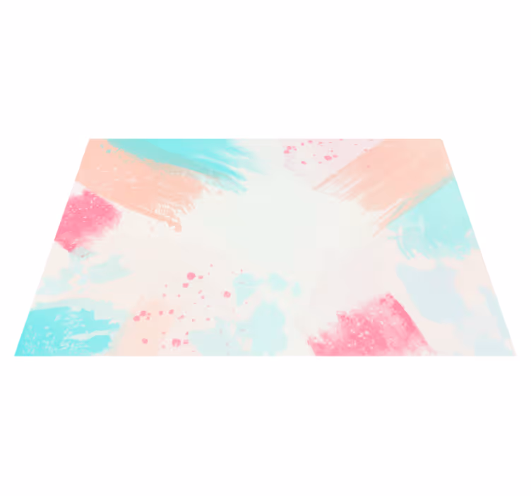 Abstract Color Splash minimal vinyl rug - TenStickers