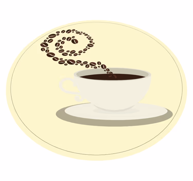 Coffee Aroma Imagery kitchen vinyl rug - TenStickers