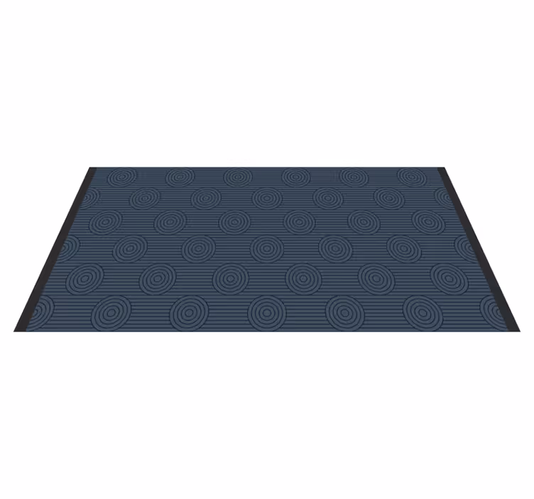 Geometric circular motifs geometric vinyl rug - TenStickers