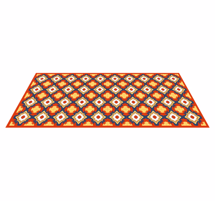 Mosaic vinyl rug intricate mosaic runner - TenStickers